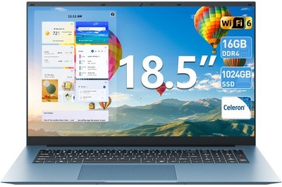 Gaming Notebook 18,5 Zoll 16GB RAM 1TB SSD Intel Core i3 USB 3.2 Windows 11