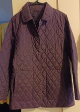 London Fog - Classic Plum Quilted Coat, Jacket Mid-Length sz. Medium Orig. 99