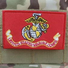 UNITED STATES MARINE CORP Tactical Morale Patch Hook and Loop