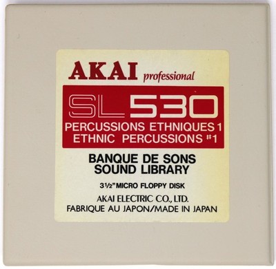 Akai SL530 Ethnic Percussions #1 S900 Format Floppy Disk Banque De Sons