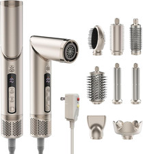 Hot Air Styler Blow Dryer Brush 8-In-1, Ionic Hair Styler for Volumizing, Curl