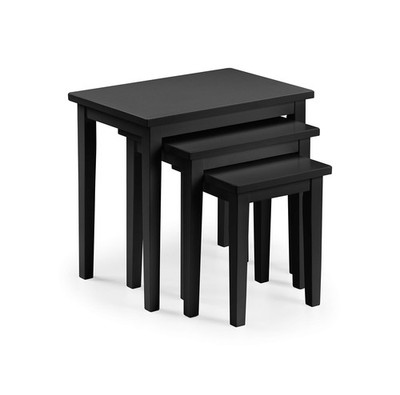 Julian Bowen Black Wood Cleo Nest Höhe: 46, Breite: 48, Tiefe: 33 cm, 