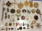 mixed lot of costume jewelry vintage 48pc a couple for parts, most are very nice