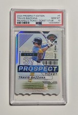 TRAVIS BAZZANA 2024 Prospect Edition #5 Silver Die-Cut Ticket Stub Prizm /37 🔥 