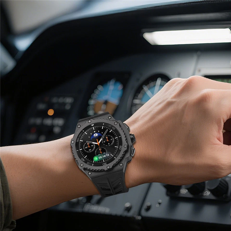 Funda con bisel de metal premium + correa AP Mod Kit para Samsung Galaxy Watch 8 46 mm 44 mm Foto 4 de 4