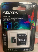 ADATA PREMIER PRO MICRO SDXC UHS-I CLASS 10 MEMORY CARD 512GB WITH ADAPTER