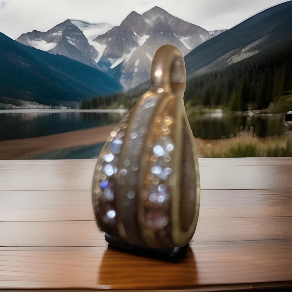 Gold Diamond Pave Pendant Charm Elegant Jewelry Pendant - Image 4 of 4