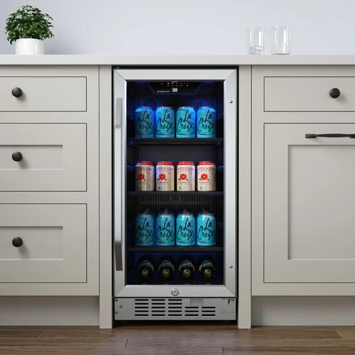 EdgeStar CBR902SG 15"W 80 Can Built-In Beverage Cooler - Stainless Steel - Picture 5 of 12