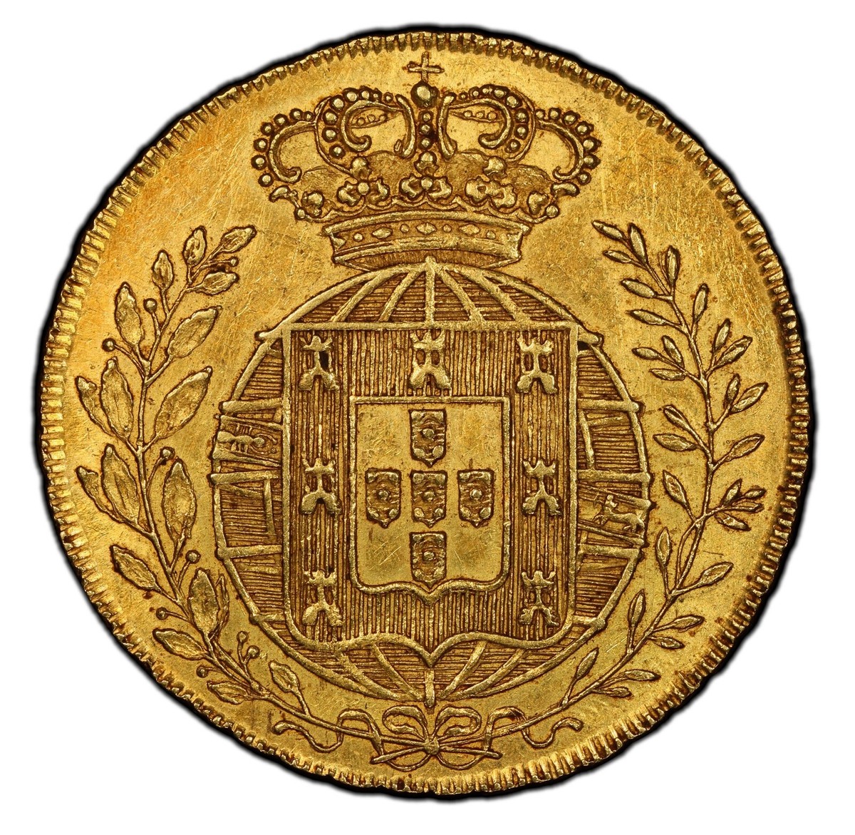 Portugal 1822- João VI gold 3200 Reis (1/2 Peça) - PCGS AU58