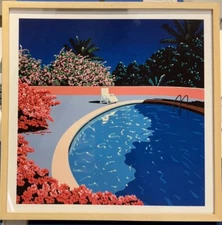 Hiroshi Nagai Archival Giclee Print Signed  POOL SIDE  Framed Deadstock 2018