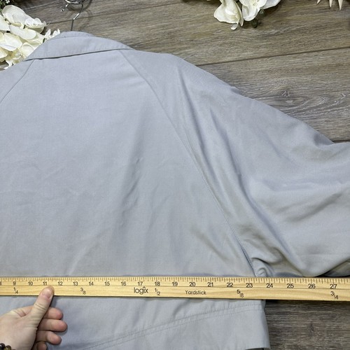 VTG Forecaster Coat Women’s Size Medium Rain Jacket Light Blue Lined Pocket Long - Picture 13 of 17