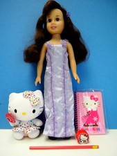 !6" Tall Hello Kitty Doll. Plush Hello Kitty, Tablet, Pencil, Sharpener