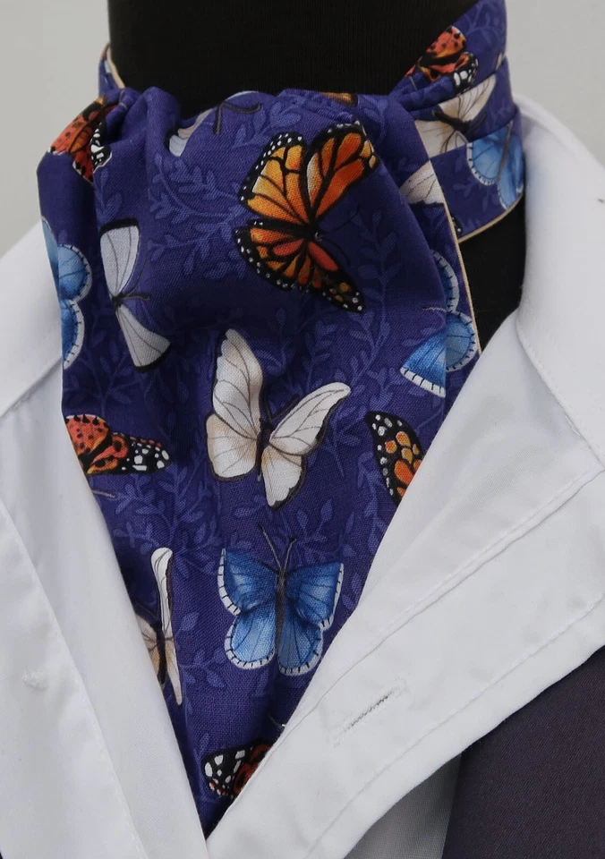 Мужские Королевские военно-морские силы и разные цвета бабочки дизайн хлопок Ascot галстук/карман кв. - Изображение 3 из 4
