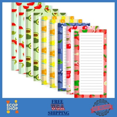 8+1 Pack Magnetic Grocery List Notepads Shopping Lists Pads for Refrigerator Fri