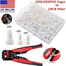 350PCS Nylon Copper Core Closed End Crimp Cap Wire Connectors Terminals 22-10AWG