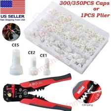 350PCS Nylon Copper Core Closed End Crimp Cap Wire Connectors Terminals 22-10AWG