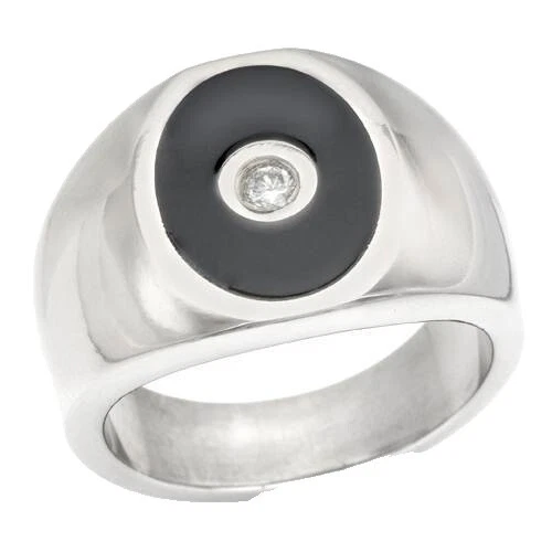 Anéis masculinos de resina de diamante