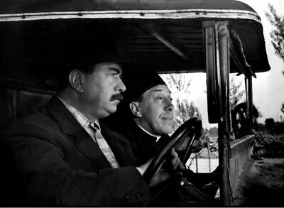 PHOTO LA GRANDE BARGARRE DE DON CAMILLO? FERNANDEL ET GINO SIZE 13x18 CM #8