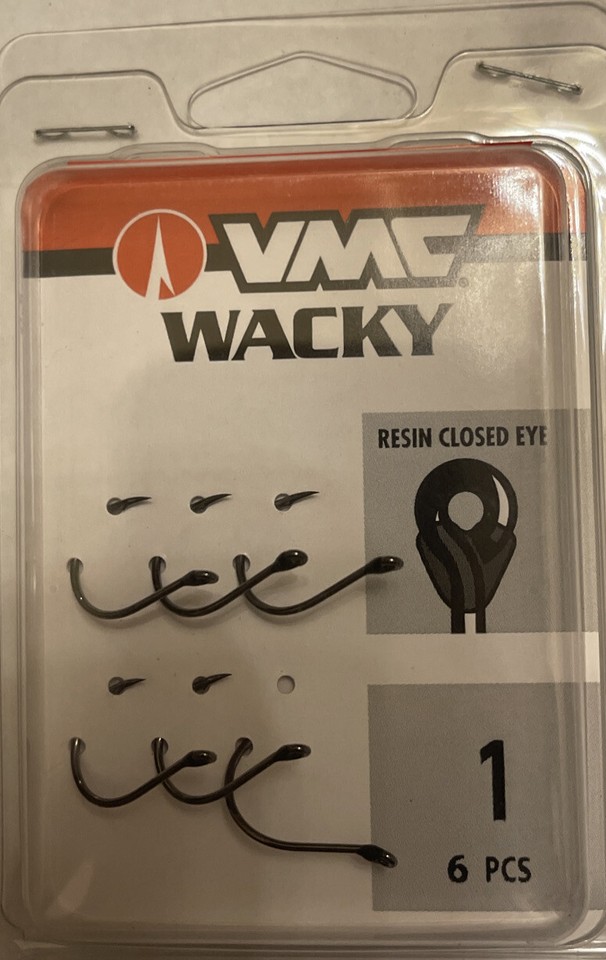 VMC Wacky Rig Extra Wide Gap Hooks - Choose Size 4/0 3/0 2/0 2 Resin ...