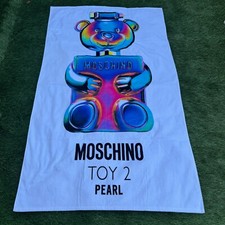 New Moschino Toy 2 Pearl Teddy Bear Beach Towel L ( 90cm / 165cm ) 100% Cotton