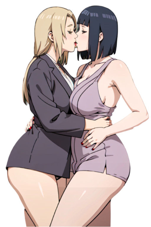 Calcomanía adhesiva de anime resistente a la intemperie Tsunade and Hinata Naruto Waifu 6" para automóvil