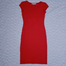 Velvet Torch Cap Sleeve Bodycon Dress Red Womens Size XS