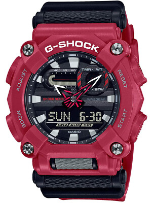 NEW Casio G-Shock HEAVY DUTY Analog-Digital Black & Red Mens Watch GA900-4A