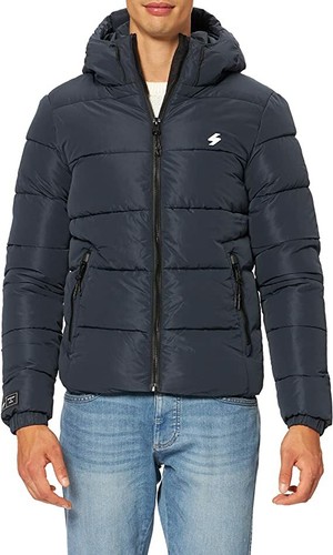 Superdry Mens Puffer Sports Jacket Blue 