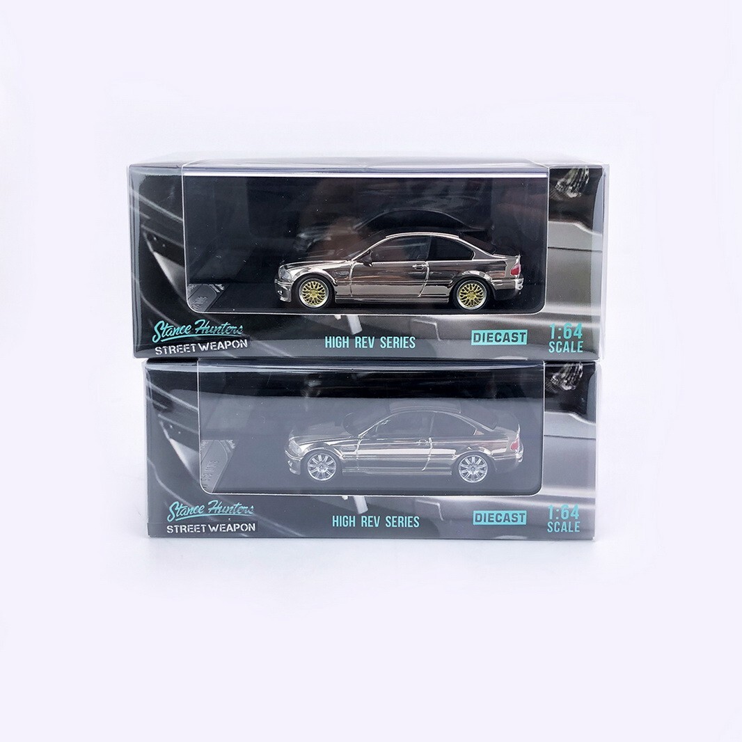 SW 1/64 Scale 1/64 BMW M3 E46 Electroplated Silver1 Diecast