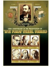 Palau - 2001 - Nobel Prize - Sheet of Six - MNH