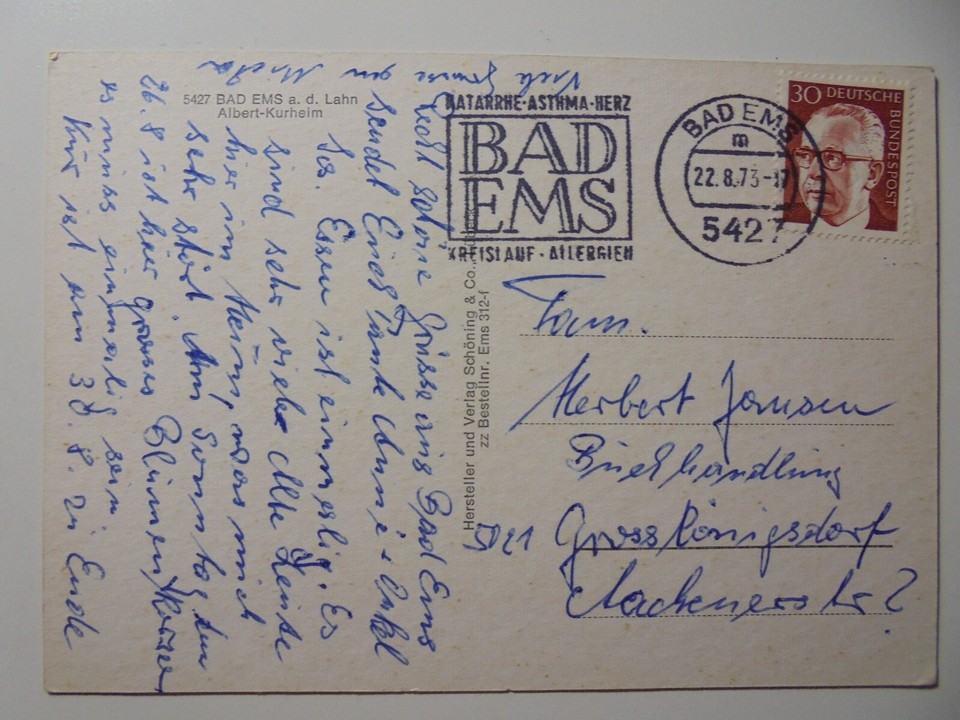 BAD EMS a. d. LAHN 1973 Startpreis 2 € eBay