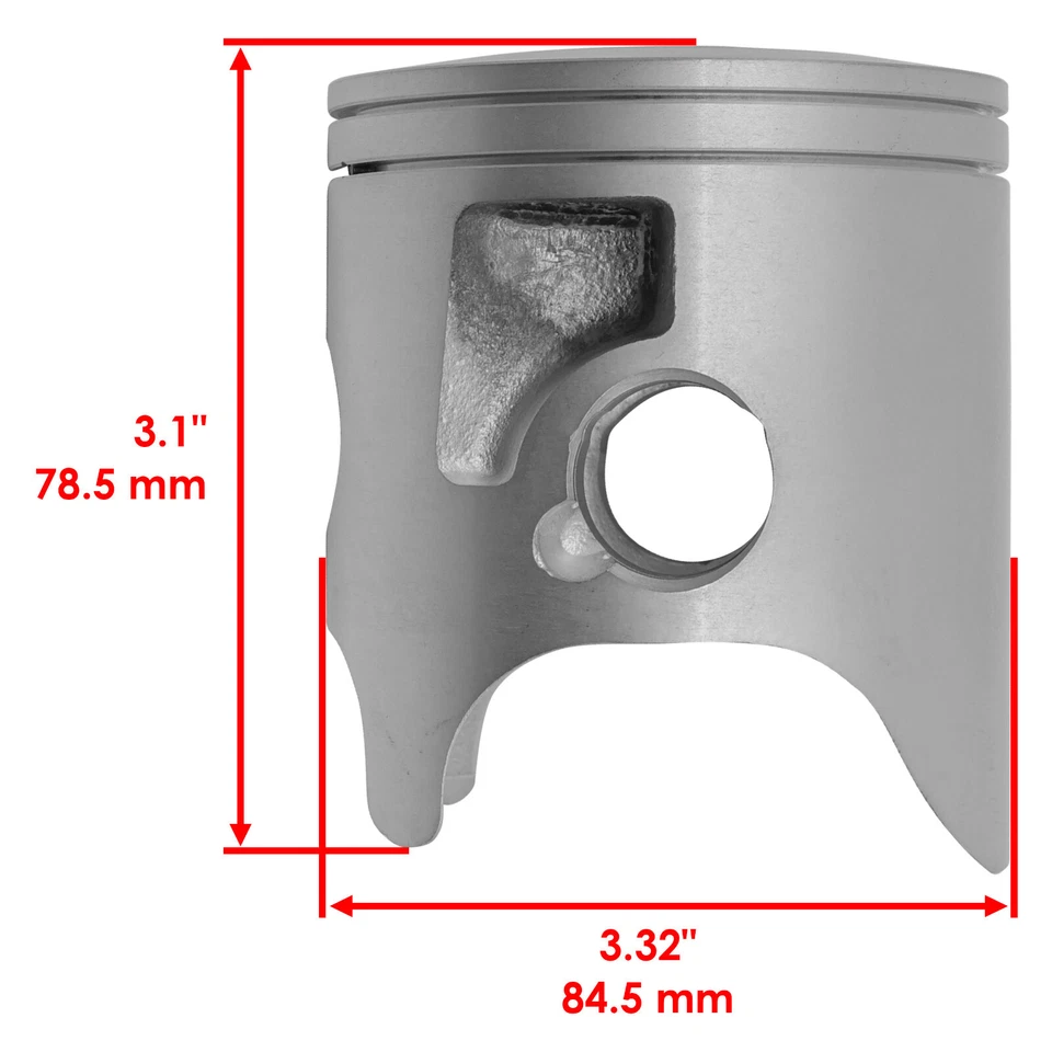 Kit de pistón Caltric con anillos de pistón para Yamaha YZ250 YZ250X 2003-2023 66,36 mm Foto 2 de 4