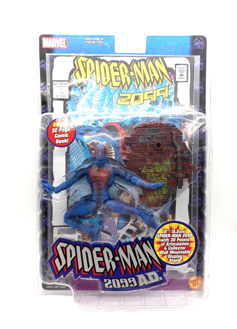 Toy Biz Spider-Man Classics 2099 AD Marvel Legends Figure & Comic 1 2001