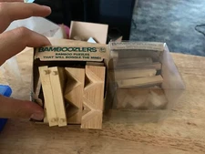 2 Bamboo Wooden Puzzles Set - Bamboozlers