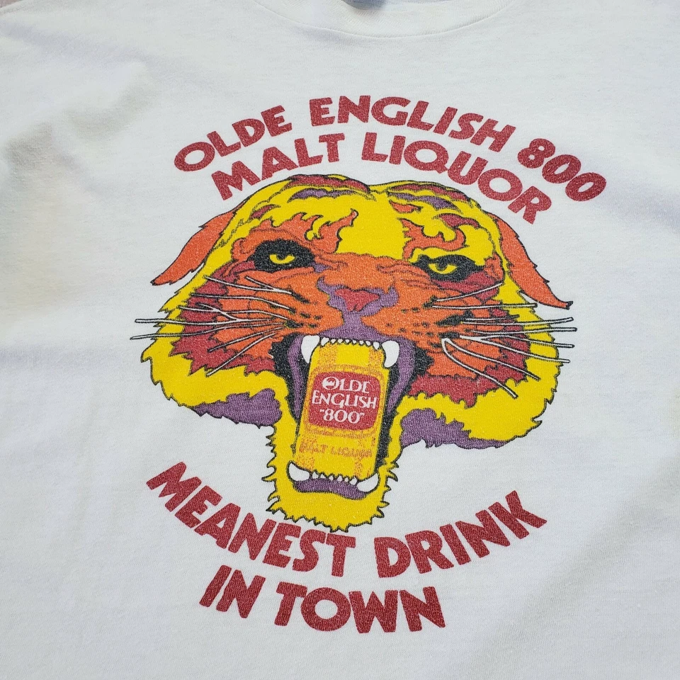 Camiseta True Vintage Años 70 Campeón Bar Azul Antigua Cerveza Inglesa Promo Camiseta Rap Tee Foto 3 de 4