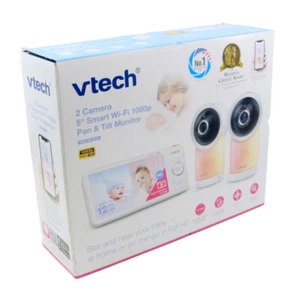VTech RM5766-2HD Smart Baby Monitor 2 Cameras 5" HD Screen Pan Tilt WiFi