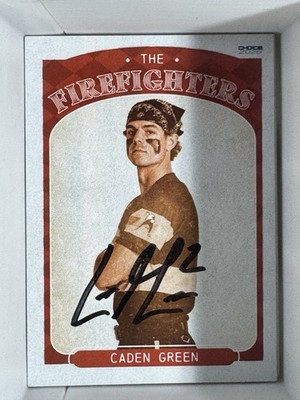 Caden Green Firefighters Rare Vintage Retro Signed Autographed Card Banana Ball
