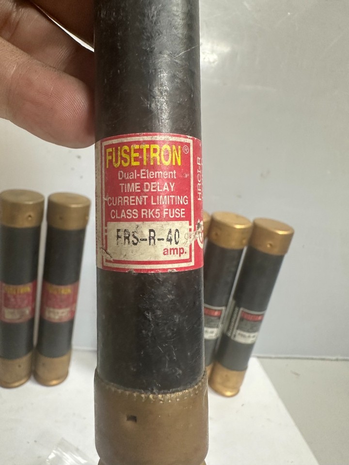 BUSSMANN FUSETRON FRS-R-40 (LOT OF 7) 40A/600V NOS TEST GOOD FREE ...