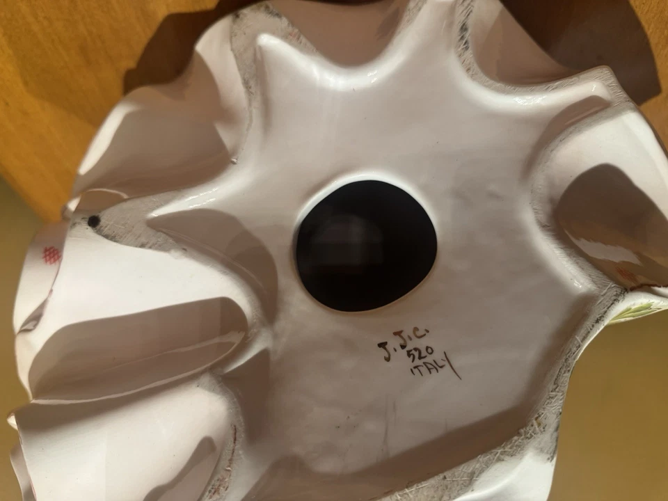 ITALIA GIOVANNI GIRARDI PORCELANA PINTADA A MANO 24KT GP 1/520 100% Original Foto 3 de 4