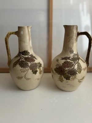 Möglicherweise 1890 2 x große viktorianische Royal Worcester Blush Elfenbein Flasche Vase