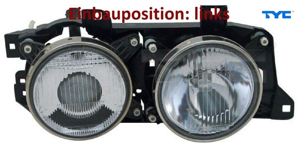TYC 20-5292-15-2 Hauptscheinwerfer Links Scheinwerfer Frontscheinwerfer FüR BMW-image