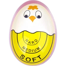 Yellow Color Changing Egg Timer for Perfect Boiling Eggs Kitchen Tool