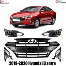 Front Grille Assembly Headlight Assembly Kit For 2019-2020 Hyundai Elantra Front Grille Assembly Headlight Assembly Kit For 2019-2020 Hyundai Elantra