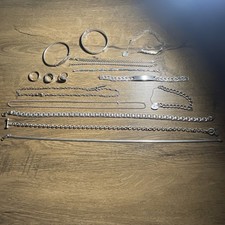 STERLING SILVER 925. JEWELLERY LOT ( WEAR ) HALLMARKED & STAMPED ITEMS. 218GRAMS