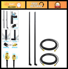 Long Range 22DBI WiFi Bluetooth Antenna Set - MIMO RP-SMA Male  10FT Extension