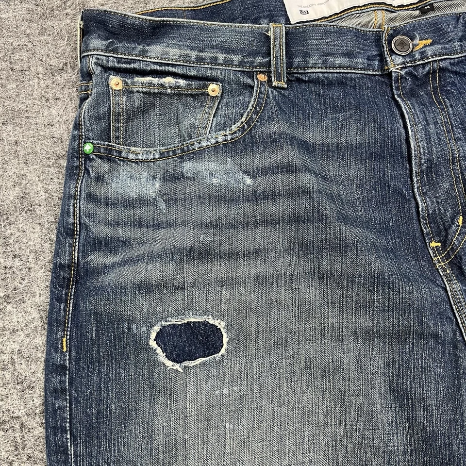LRG Shorts Mens 42 Blue Denim Jeans Relaxed Lifted Research Group Hip Hop Skater - Image 2 of 4