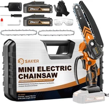 Saker Mini Chainsaw,6 Inch Portable Electric Chainsaw Cordless, Small Handheld C