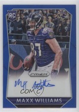 2015 Panini Prizm Rookie Signatures Blue 86/99 Maxx Williams #RS-MW Auto 0x1