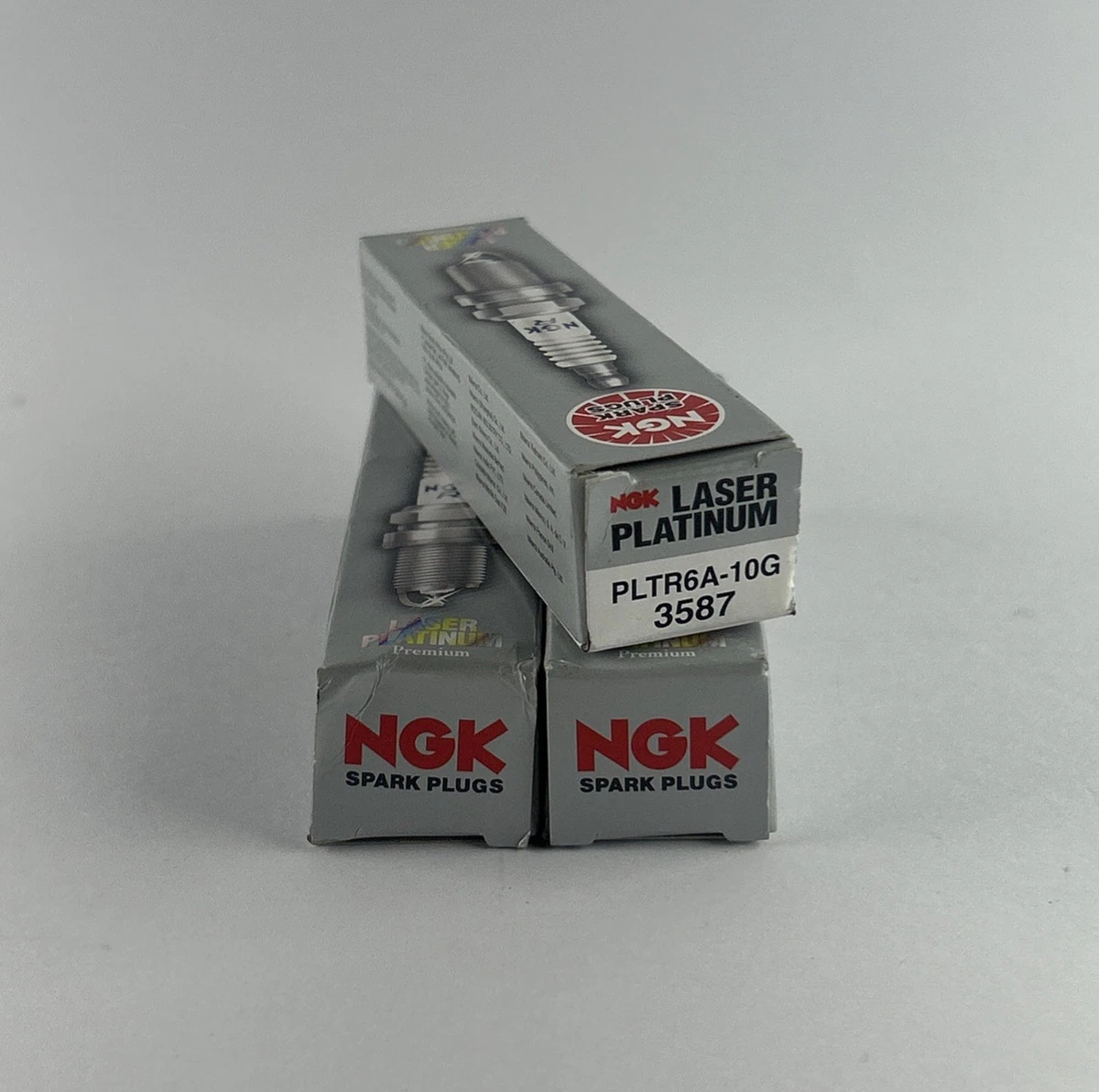 NGK 3587 PLTR6A-10G Laser Platinum Spark Plugs Lot of 3 photo 3