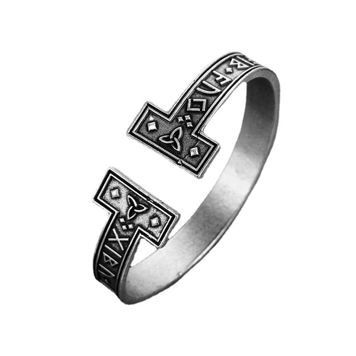 Fashion Viking Bracelet Men Cuff Nordic Rune Norse Steel Bangle Pagan Celtic